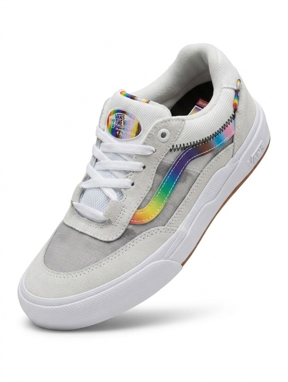 Vans Wayvee Skateboarding Shoes Pride Rainbow White Mens 3.5 / Womens 5 NWOT New